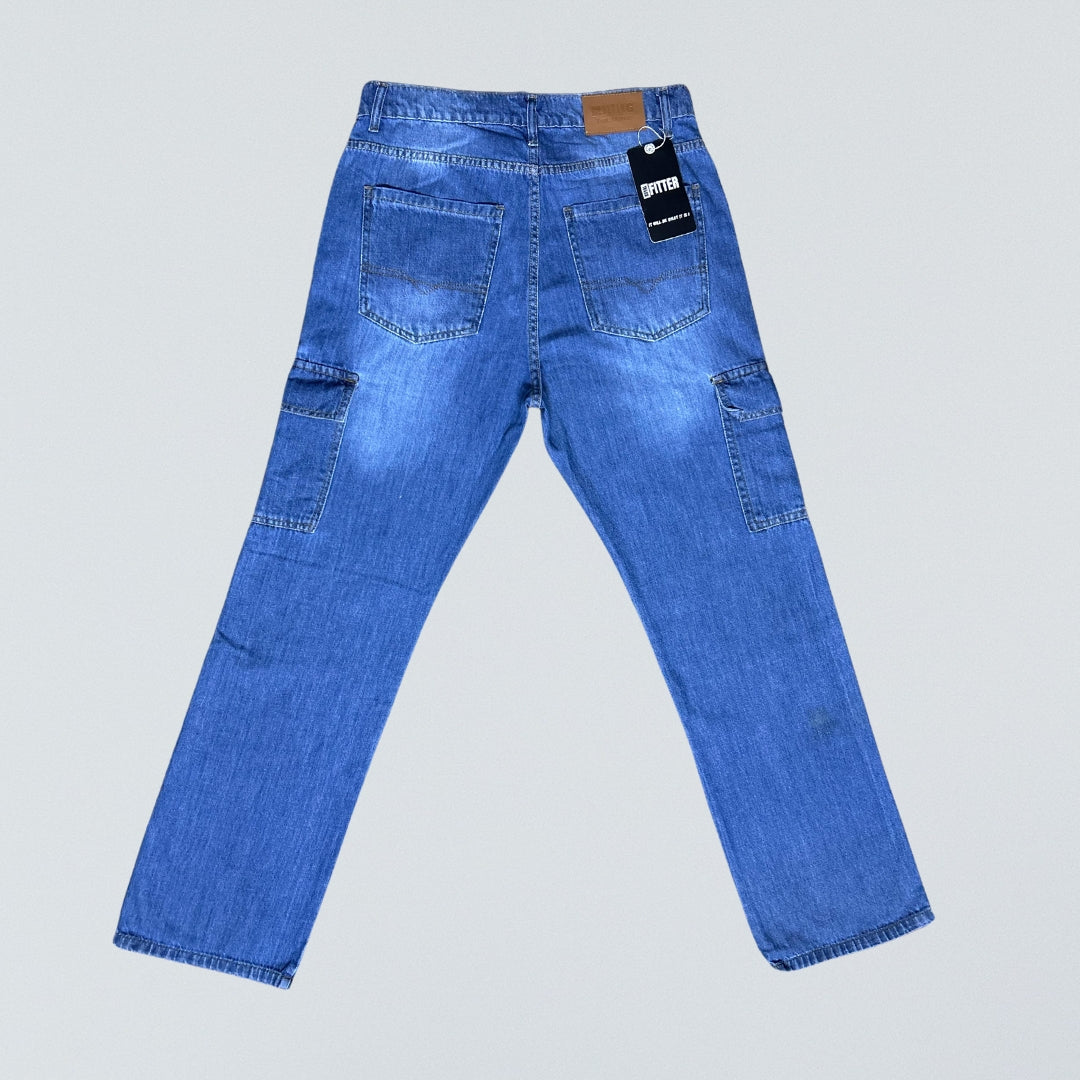 6 POCKET - BAGGY DENIM - MID BLUE