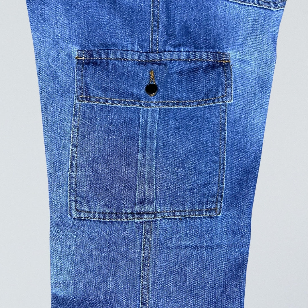 6 POCKET - BAGGY DENIM - MID BLUE