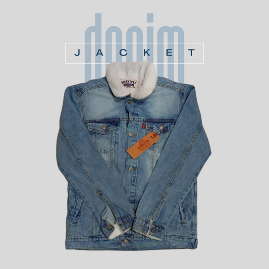 DENIM JACKET - ACID SKY BLUE