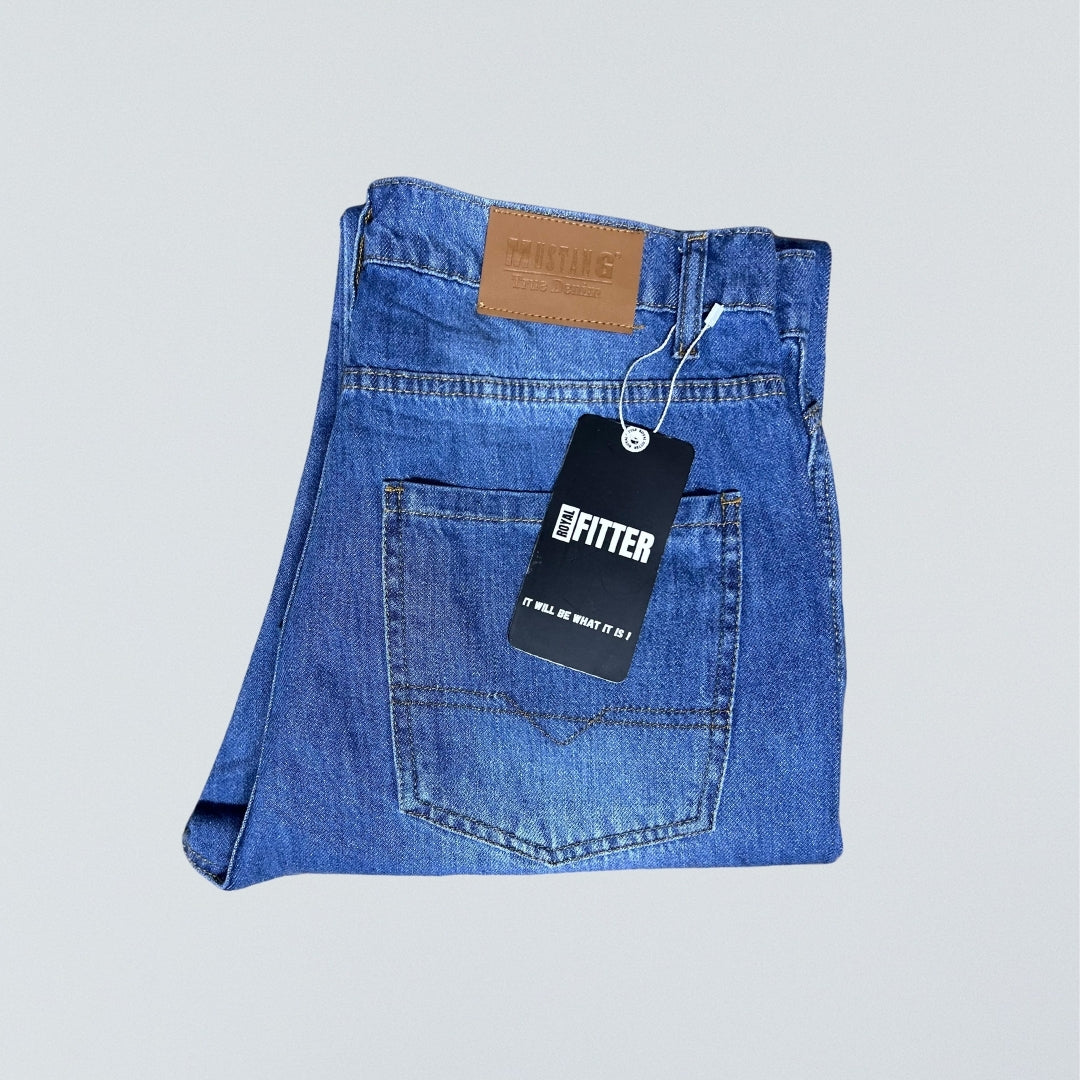 6 POCKET - BAGGY DENIM - MID BLUE