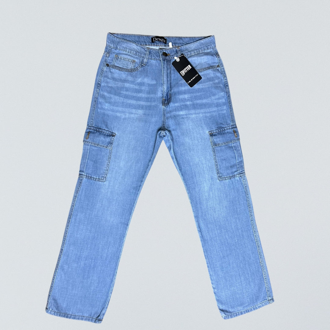 6 POCKET - BAGGY DENIM - SKY BLUE